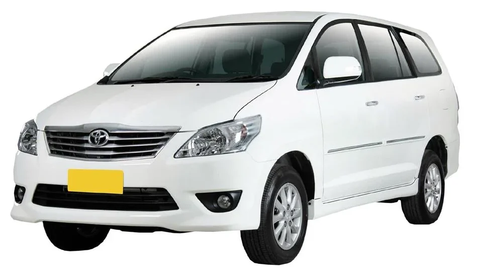 Text: Innova luxury cab hire in Ahmedabad and Jaipur for premium travel