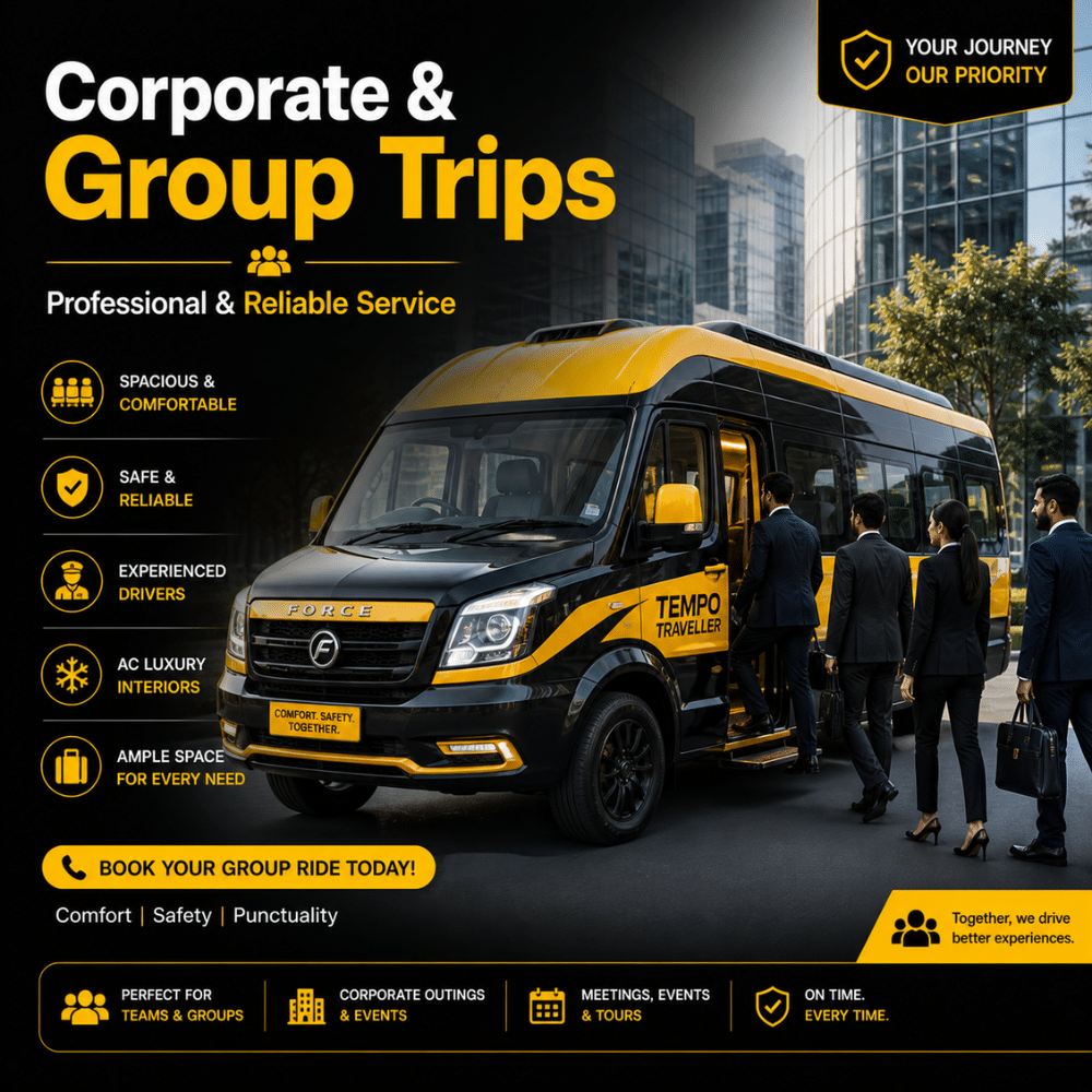 Corporate and group cab service in Ahmedabad for business travel and events