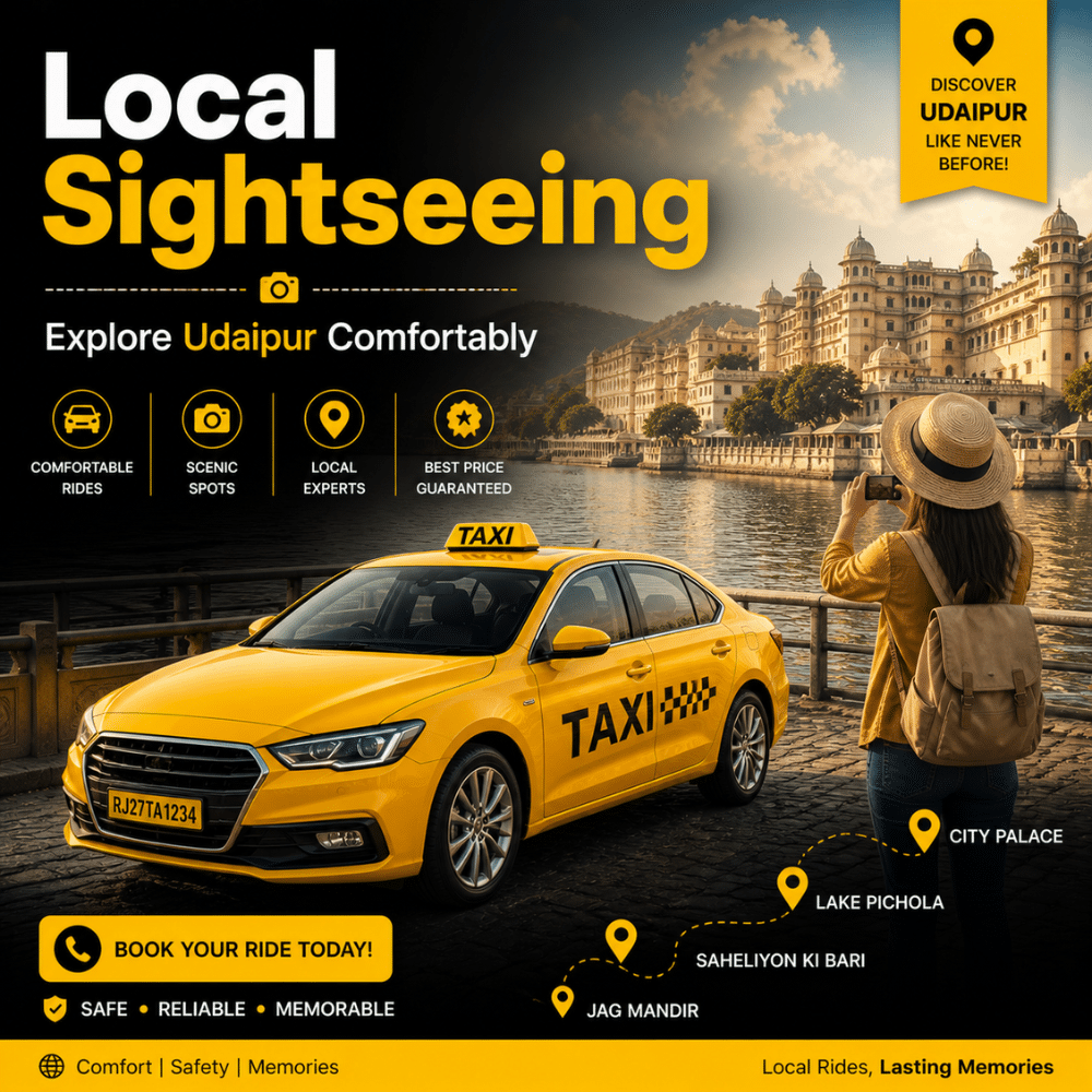 Local sightseeing cab in Jaipur for Amber Fort Hawa Mahal and Pink City tours