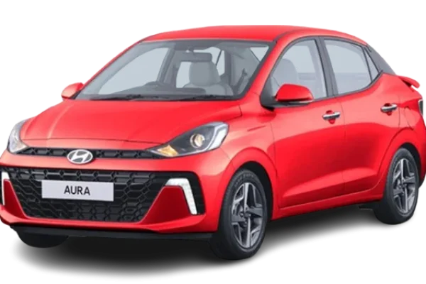 Text: Hyundai Aura cab service in Jaipur and Ahmedabad for local and outstation travel